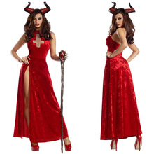 万圣节服装女性感火辣地狱使者表演服野兽牧师修女扮演公主裙戏服