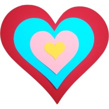 空白爱心装饰迷你祝福卡片彩色桃心心形手写小卡片纸许愿心形布置