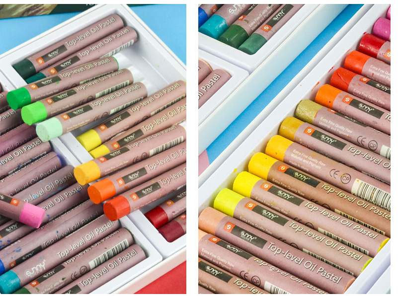 阳光天使36色学生儿童粉彩油画棒油性粉彩棒炫彩棒粉彩棒蜡笔画笔