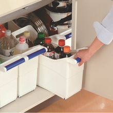 INOMATA日冰箱收纳盒 桌面储物盒家用厨房带轮塑料调料整理盒