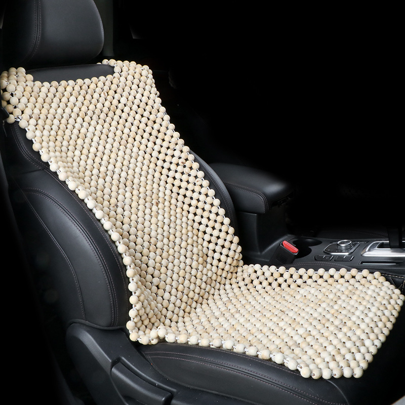 Wooden Bead Car Seat Cushion Cooling Mat for Summer Car Seat Cushion Butt Seat Cushion Ventilation Breathable Universal Use Single Piece Seat Cushion