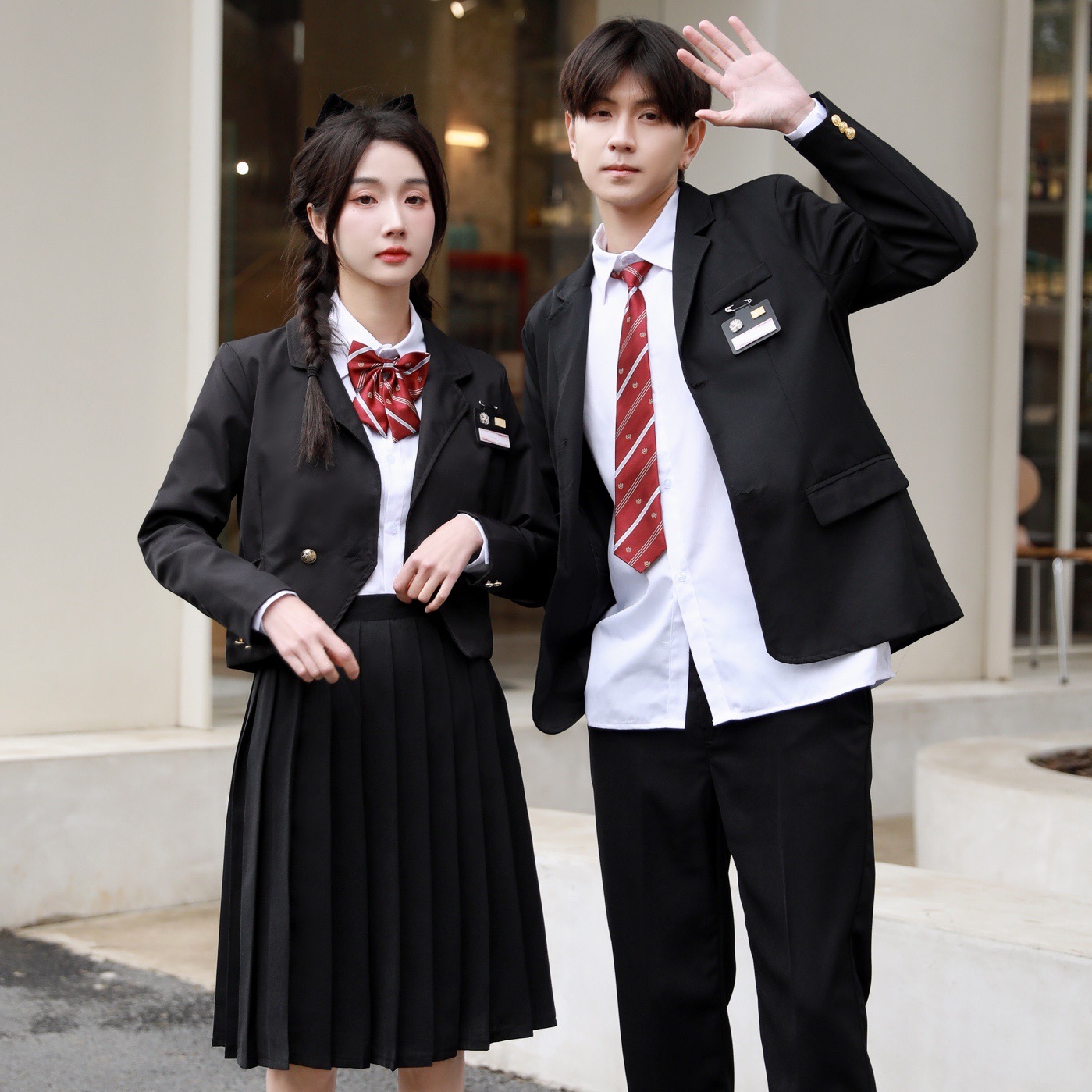 韩版班服学院风初中生日系制服套装高中学生运动会春秋英伦风校服