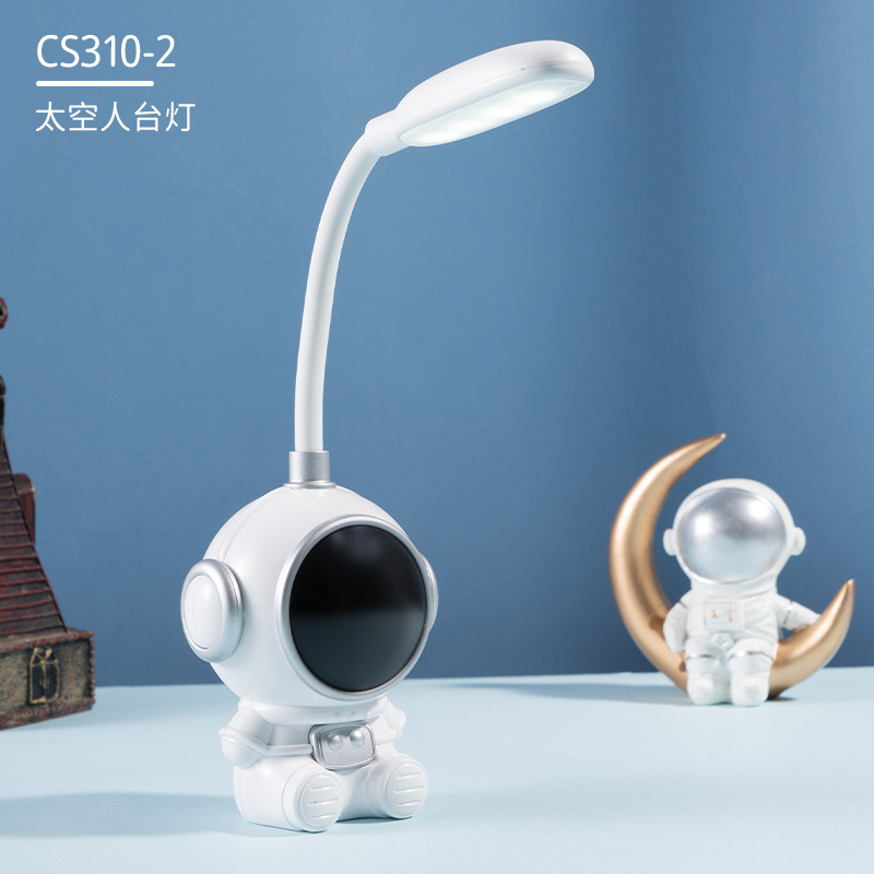 Astronaut Small Night Lamp Creative Spaceman Table Lamp Led Eye Protection Rechargeable Table Lamp Dormitory Students Reading Lamp