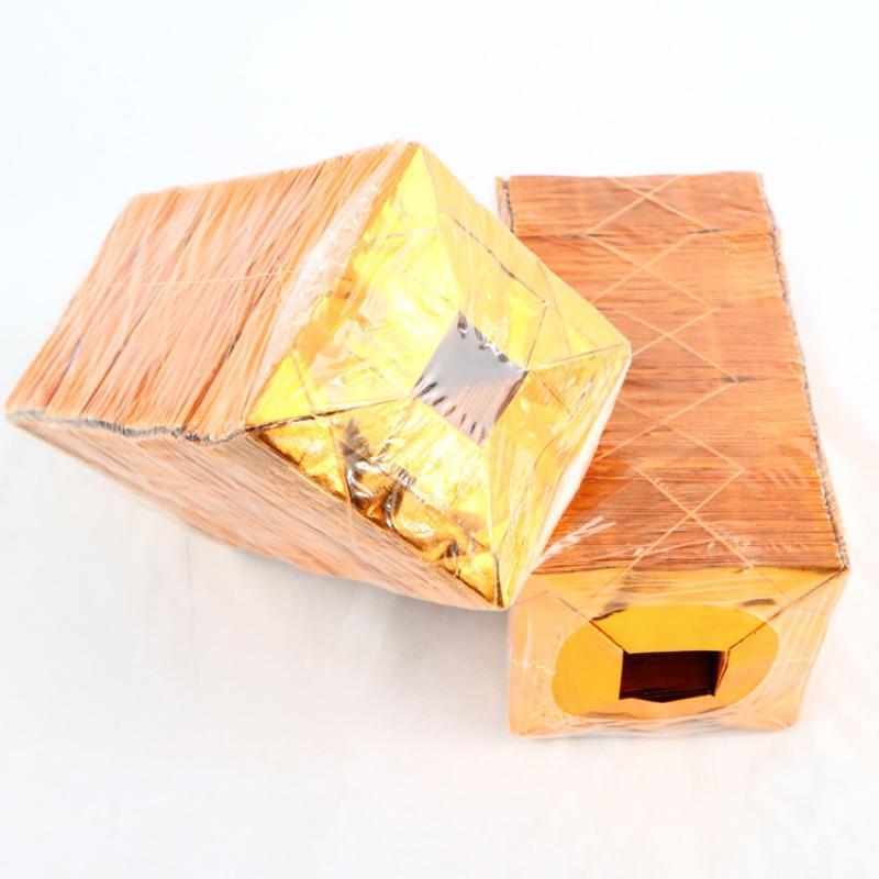 金元宝半成品批发切角纸手工烧纸清明节锡箔纸纸钱金银纸元宝折纸