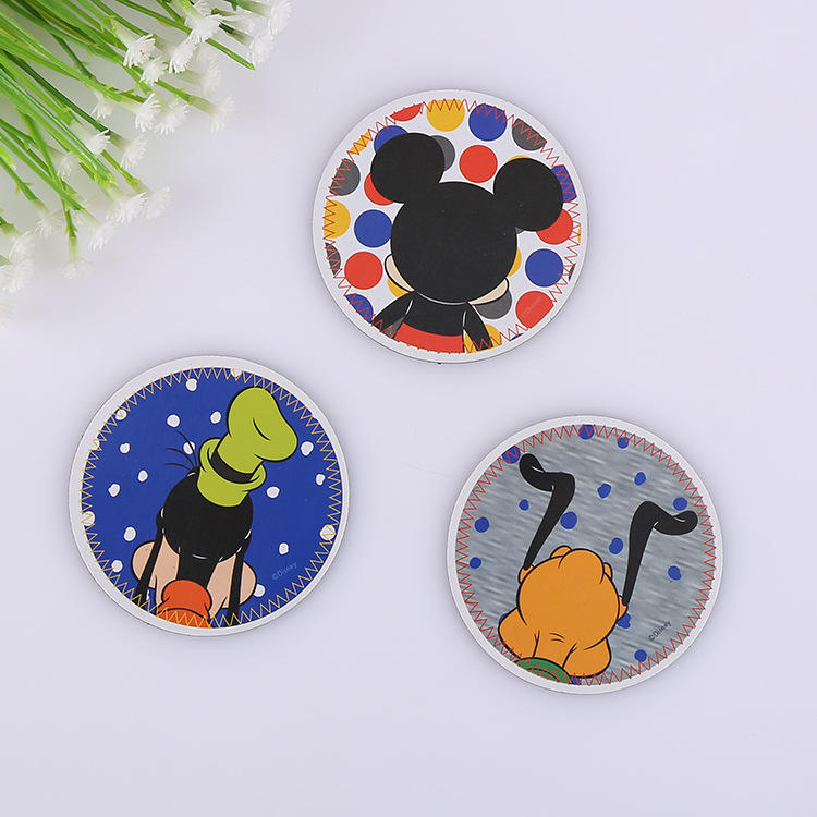 创意圆形纸冰箱贴可爱卡通米老鼠磁贴动漫周边冰箱磁贴
