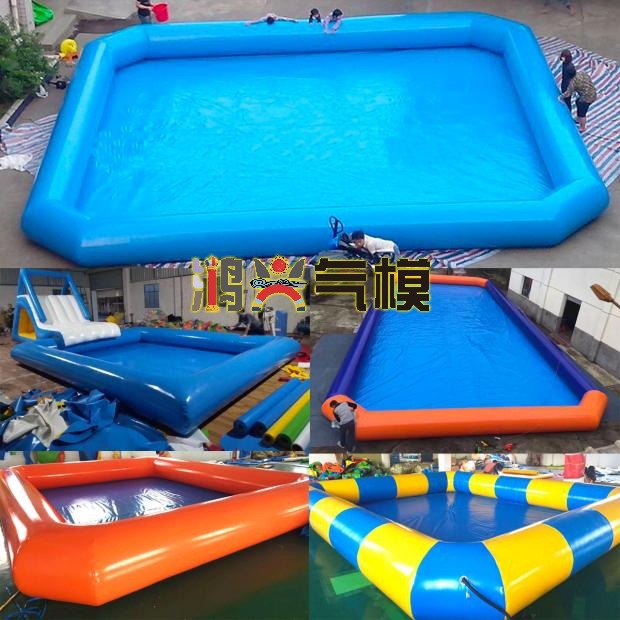 定制大小型水池充气游泳池 pvc儿童闭气玩具乐园流动户外泳池气模-阿