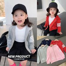 男女童秋装外套新款韩版中小童卫衣春秋洋气连帽开衫宝宝上衣