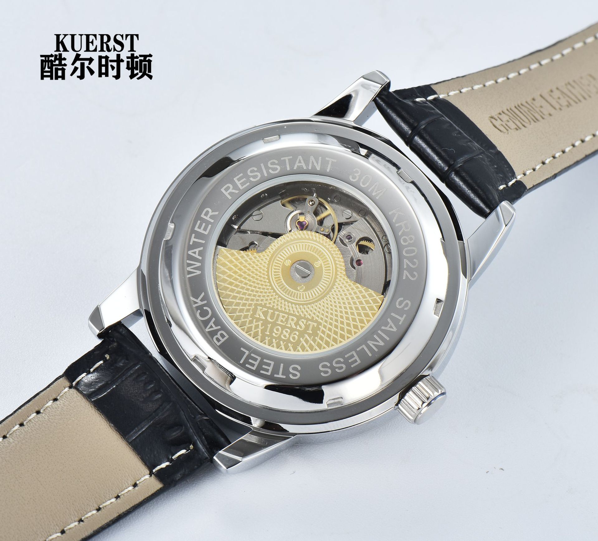 瑞士注册品牌kuerst酷尔时顿网红星空黑自动机械手表男 防水 代发