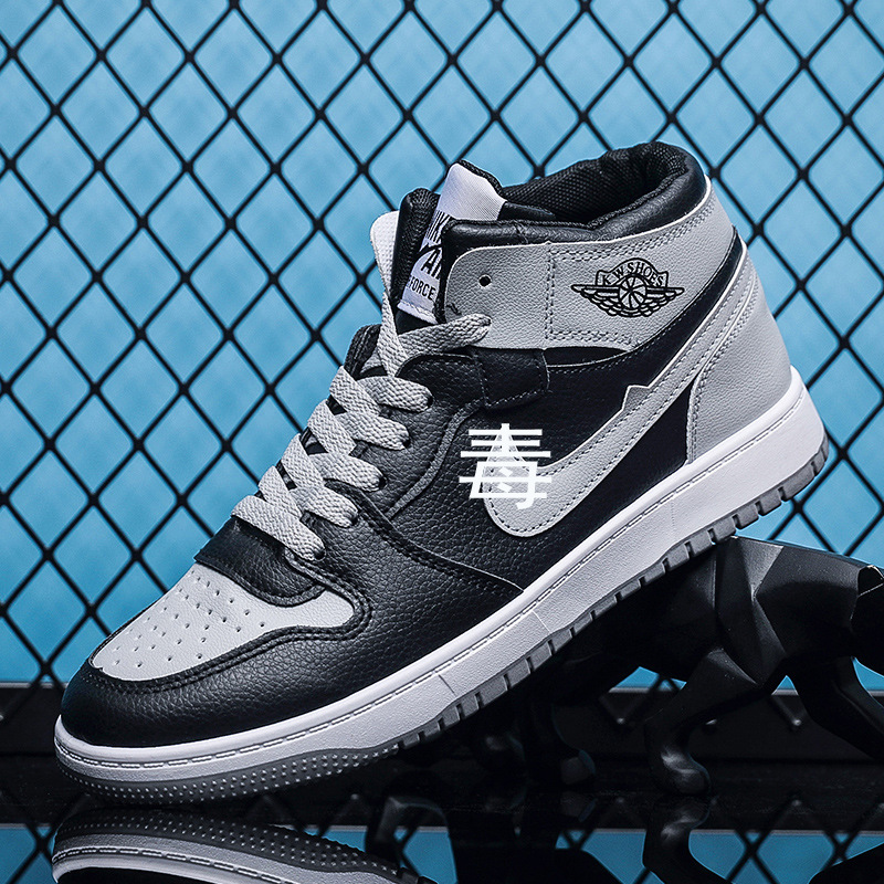 秋季aj男女鞋潮流学生情侣款时尚空军一号高帮板鞋透气休闲运动鞋