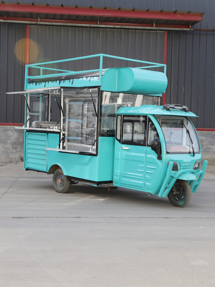 油炸锅摆摊车糯米糕车多功能餐车摆摊三轮车餐厅移动电动推车小型