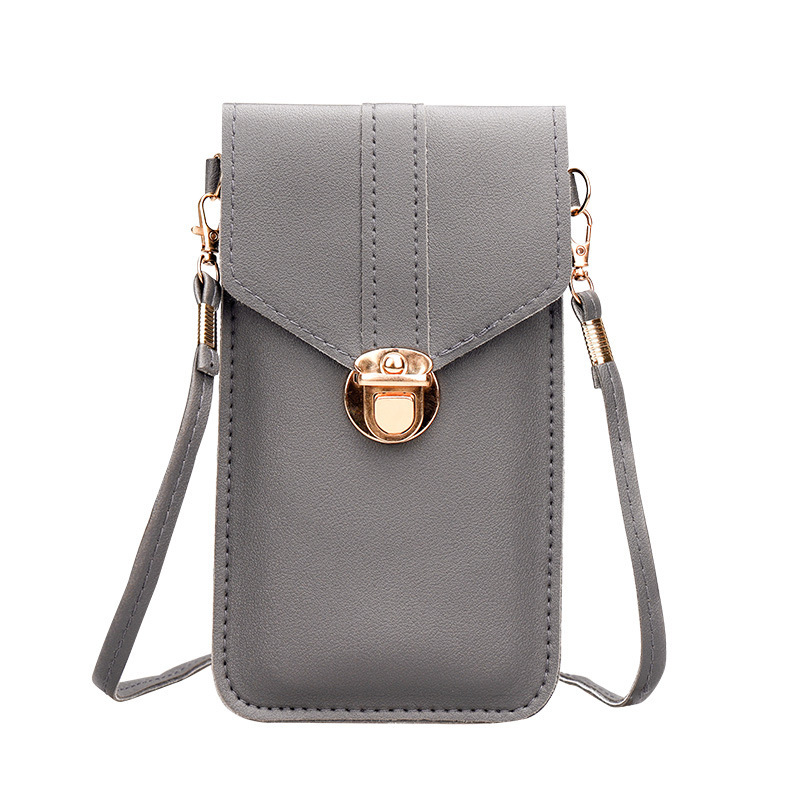 Touch Screen 2023 Mobile Phone Bag Stylish and Lightweight Coin Purse Vertical Women's Twist Lock Bag Mini Bag Messenger Bag