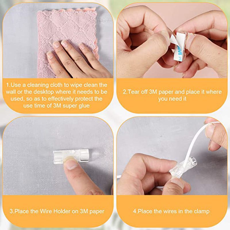 跨境供应 家居用品 透明免钉墙理线器 电线夹子-阿里巴巴