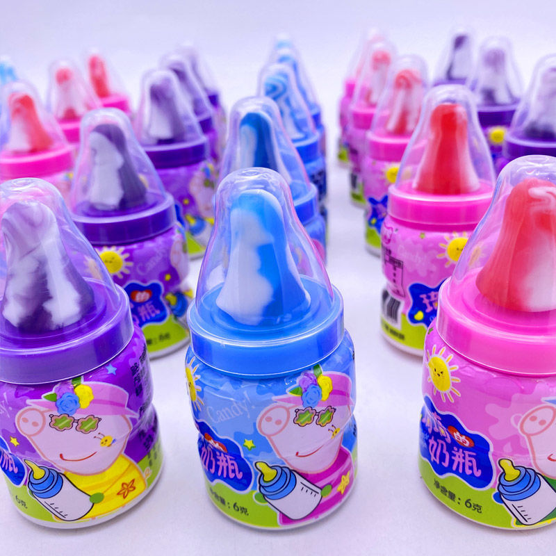 琦琦的奶瓶糖奶嘴糖小猪造型硬糖佩奇跳跳糖儿童糖果不哭棒棒糖