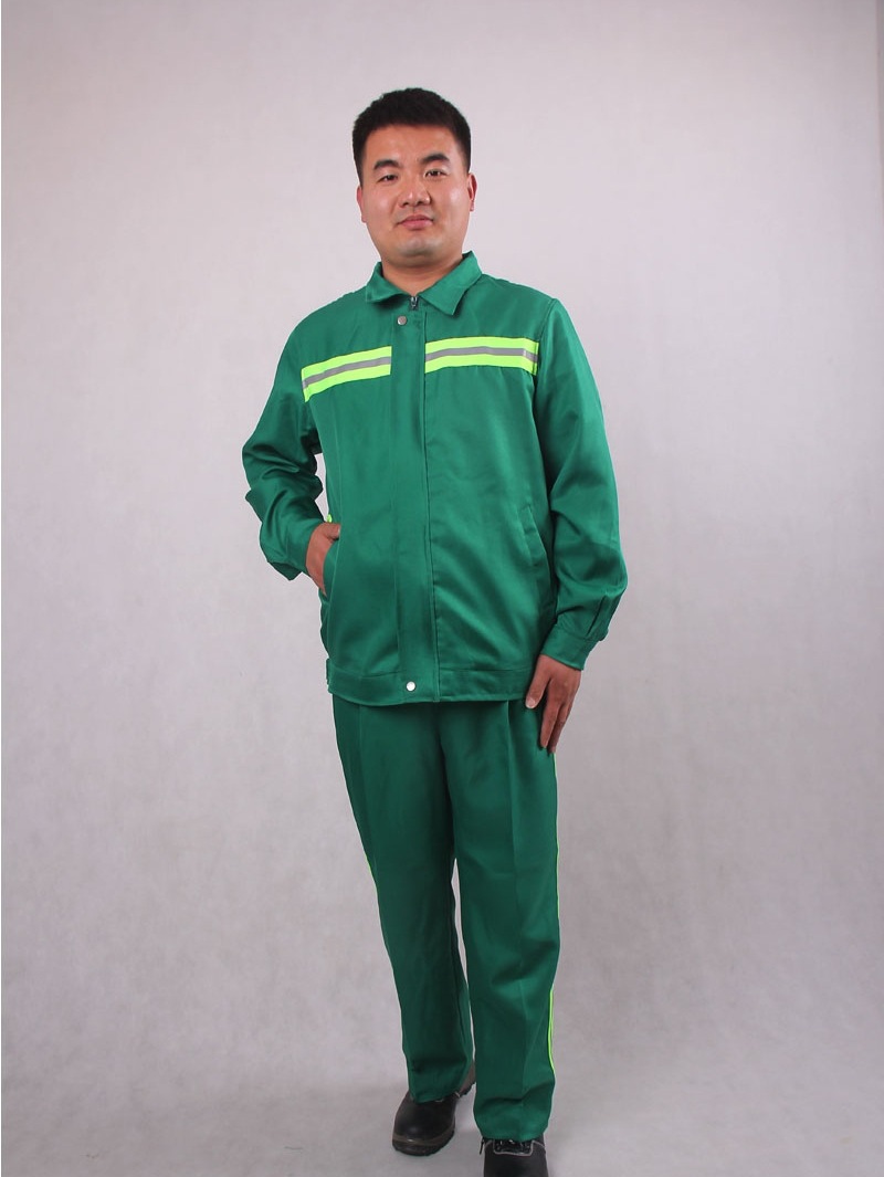 园林绿化养护工作服长袖物业保洁公路清洁工环卫工人反光条衣服夏