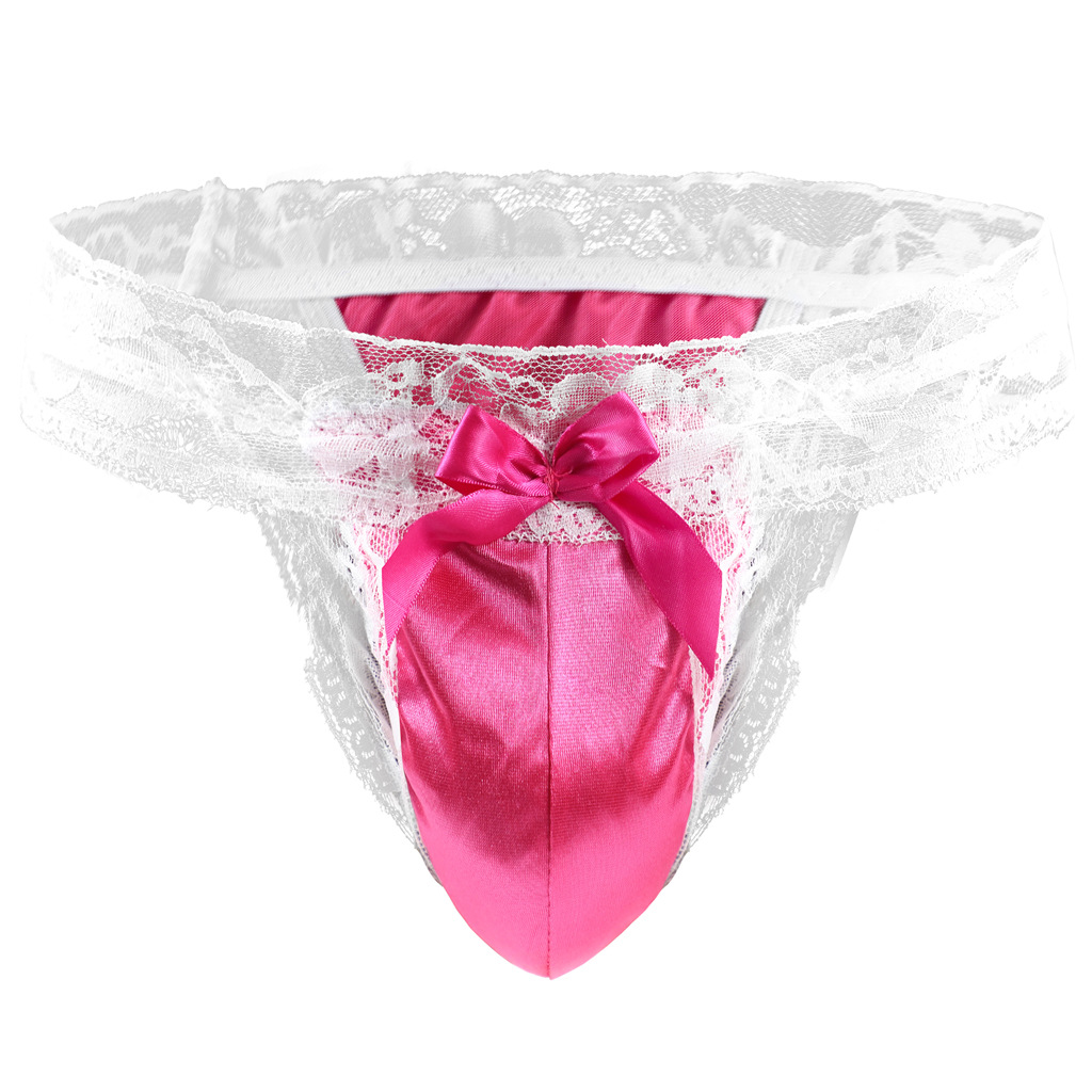 tzy1177男士男式内衣内裤批发 蕾丝低腰性感丁字裤蝴蝶结-阿里巴巴