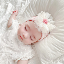 C22S04婴幼儿护囟门发带夏季可爱公主头花宝宝周岁头饰大花朵宽版