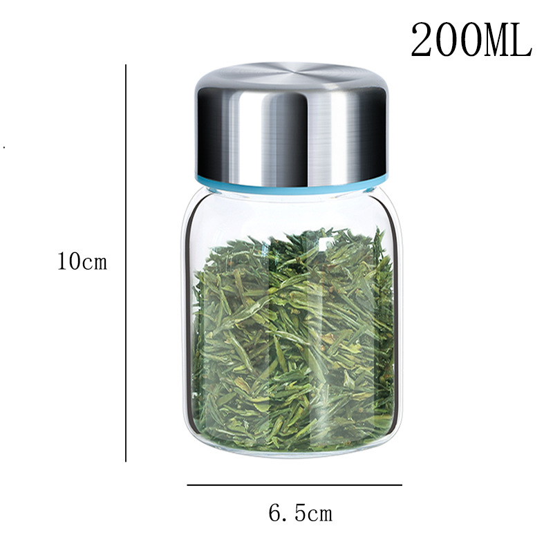 Kitchen Household Sealed Bird's Nest Jar 150ml 200ml Borosilicate Glass Yogurt Honey Tea Jar