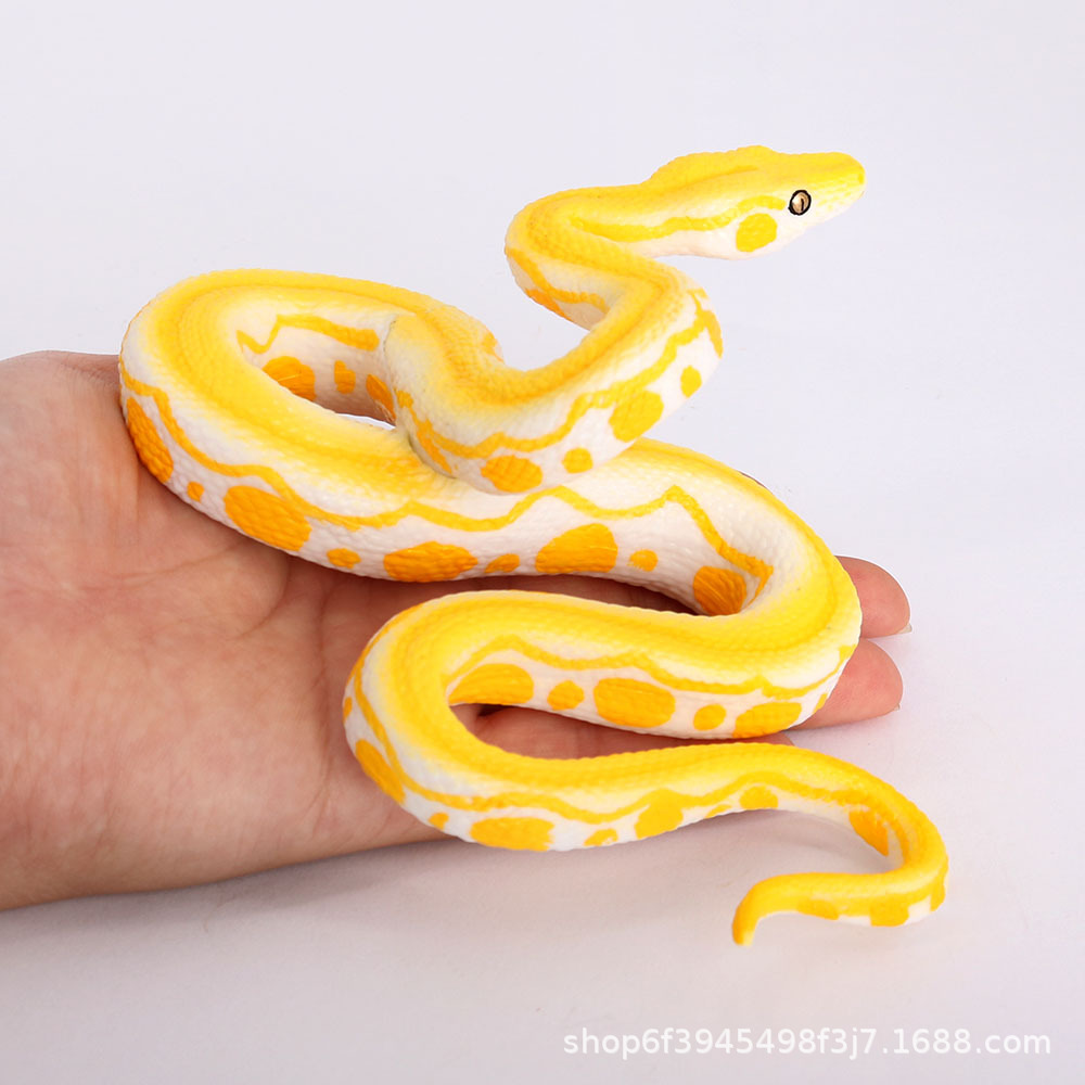 野生动物仿真蛇模型玩具大蟒蛇黄金蟒模型两栖爬行动物蛇整蛊玩具