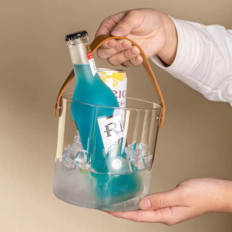 Strictly Selected Iced Beer Champagne Ice Bucket Bar Ktv Multi-Purpose Fruit Basket Transparent Flower Basket Ice Bucket Basket 0714