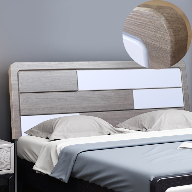 床头板 现代简约仿实木黑白色中式一米五1.8床靠 床头单买个床头