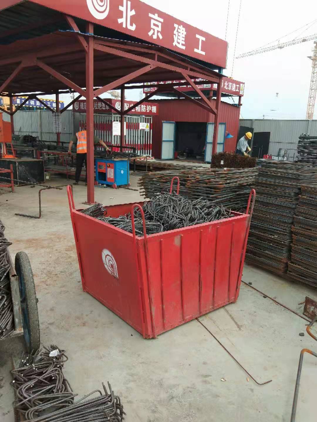 建筑工地塔机料斗四方钢筋斗垃圾斗吊斗渣土斗漏斗四方砖斗