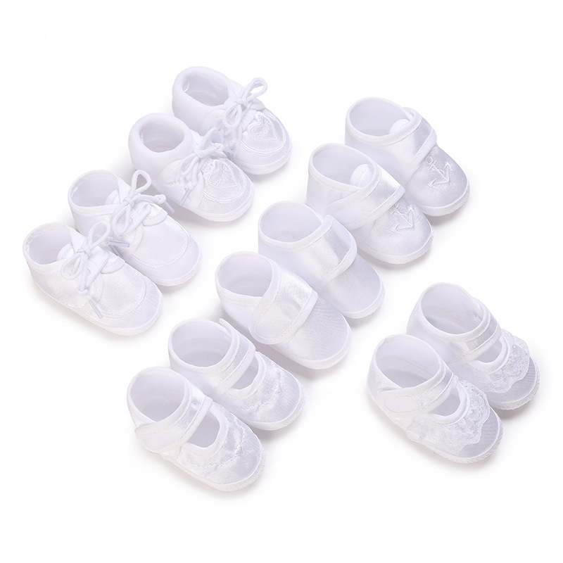 男女宝宝全白色婴儿学步鞋