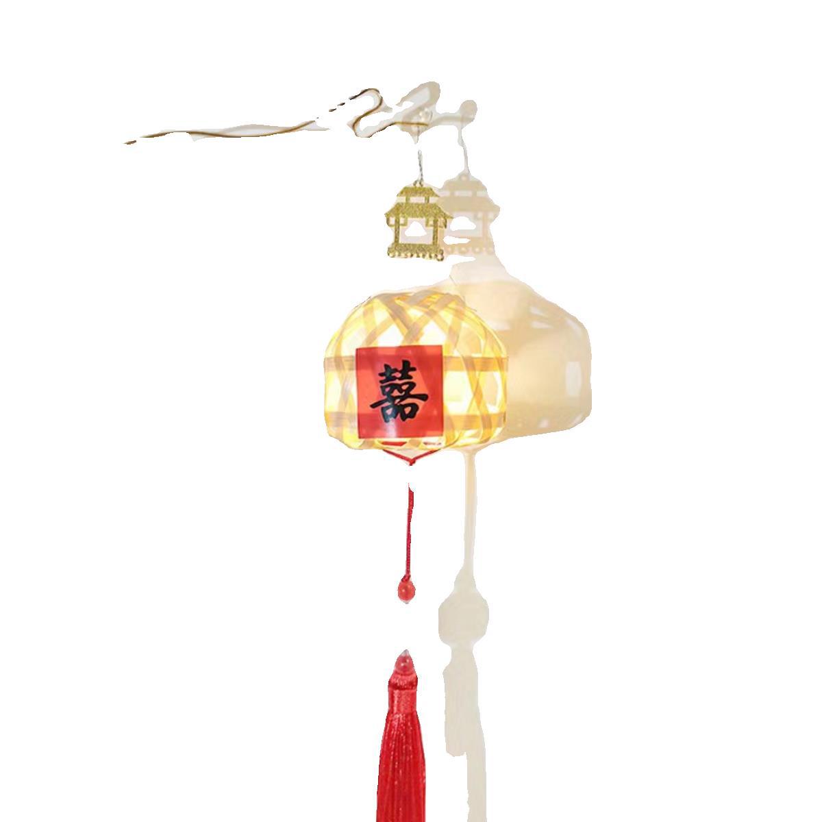 New Mid-Autumn Festival Bamboo Lantern Led Luminous Lantern Festival Children's Gift Portable Festive Lantern Hanfu Ornaments