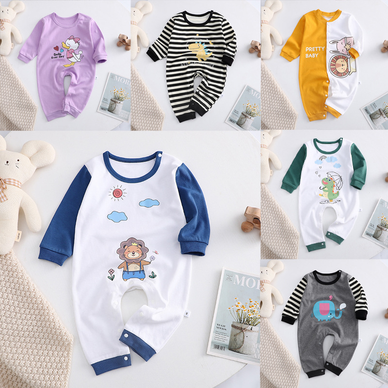 New Baby Jumpsuit Spring and Autumn Newborn Pure Cotton Baby Long Sleeve Romper Boys Girls Rompers Pajamas