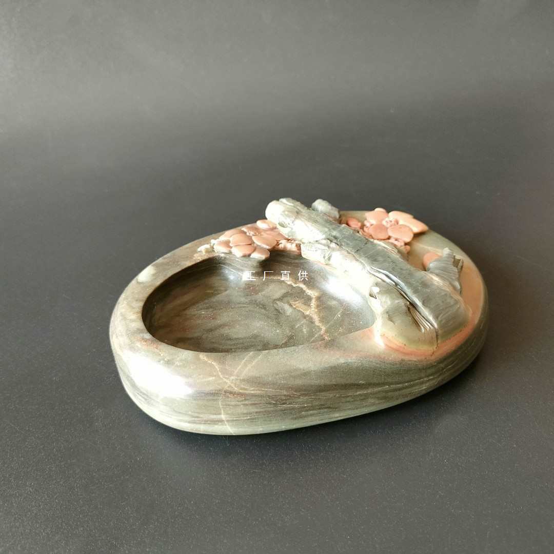 批发攀枝花苴却砚厂家直销带盖花鸟砚台文房四宝端砚歙砚洮砚