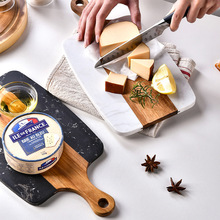 跨境手柄西式奶酪双面相思木大理石拼接菜板 牛扒水果砧板切菜板