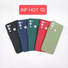 适用INFINIX 型号HOT 12I高品质1.5MM精孔彩色按键细磨砂手机壳