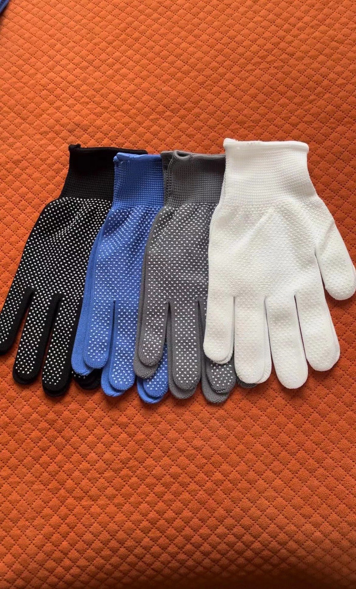 劳保手套尼龙防滑手套13针薄款尼龙司机开车园艺男女点胶点塑手套