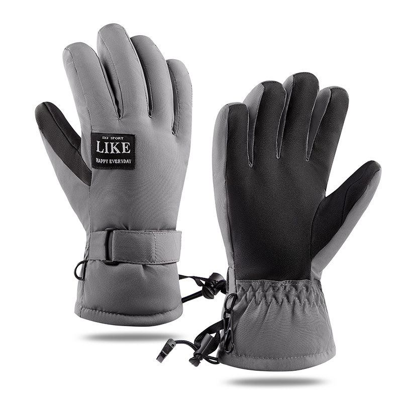 Ski Gloves Men's and Women's 199 Outdoor Riding Windproof Waterproof Fleece Lined Thickened Warm Touch Screen Cycling Winter Gloves