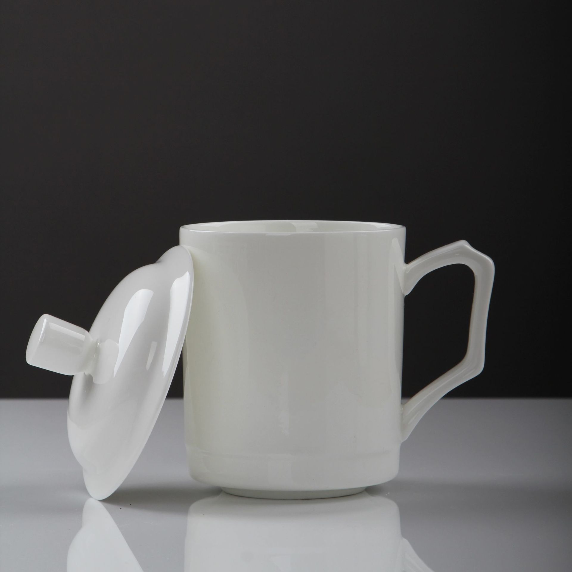 带盖陶瓷杯骨瓷会议杯马克杯骨瓷杯办公杯水杯