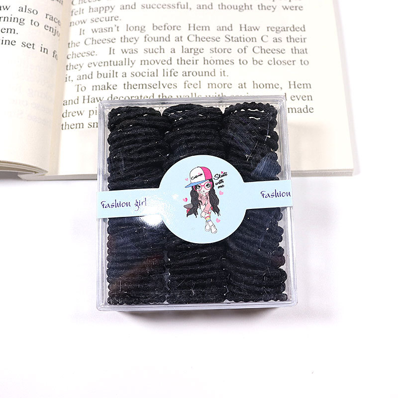 Wholesale Boxed Children's Hair Rope Girls' Hair Band Little Girl Rubber Band Baby Hair Tie Does Not Hurt Hair Thumb Hair Ring