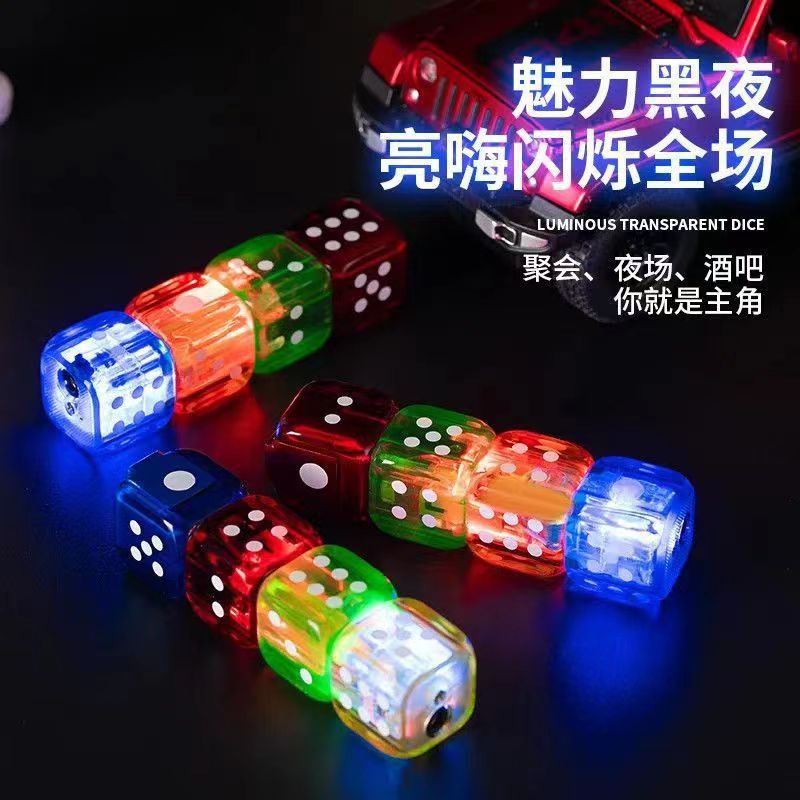 Internet Celebrity Lighter Dice Colorful Transparent Windproof Inflatable Electronic Cigarette Lighter Personality Creative for Boyfriend Tide Wholesale