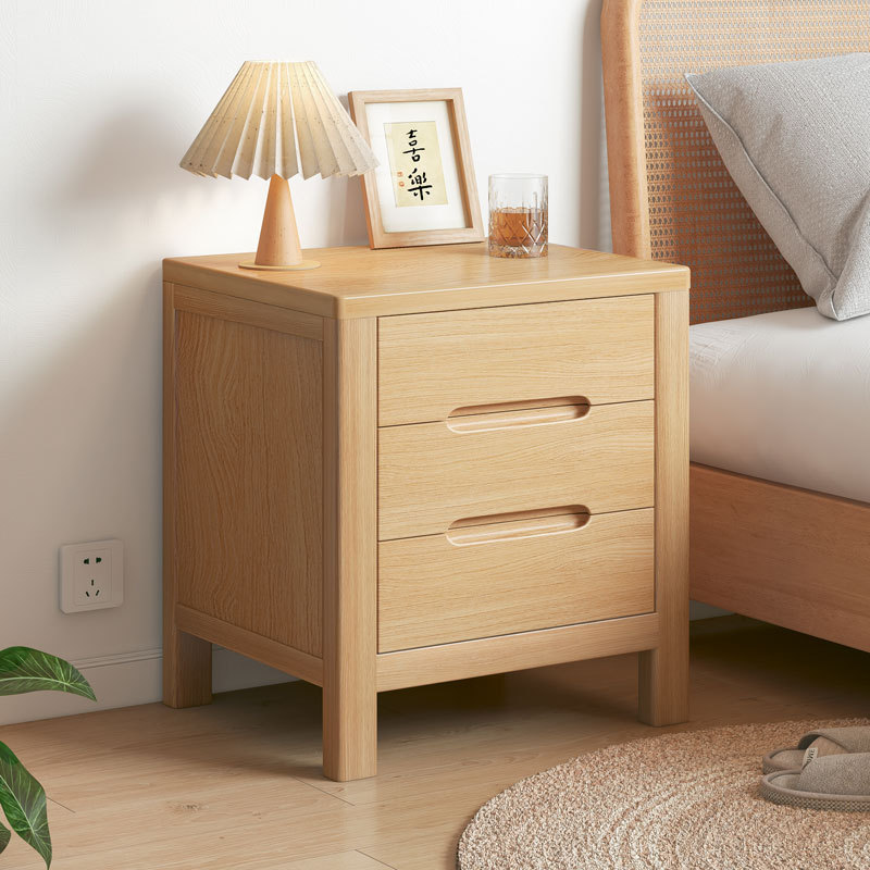 实木床头柜简约现代家用卧室日式储物柜小型收纳柜高级感床边柜子