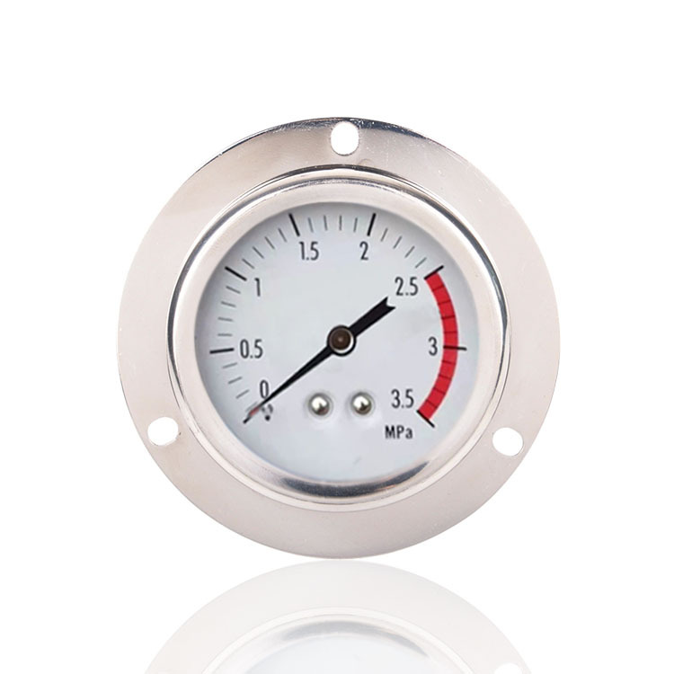 全不锈钢压力表304轴向带前边法兰式安装埋入ybf60zt 3.5mpa厂销