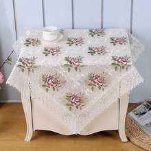 欧式网纱桌布茶几布家用布艺简约长方形盖巾刺绣蕾丝餐桌小圆桌布