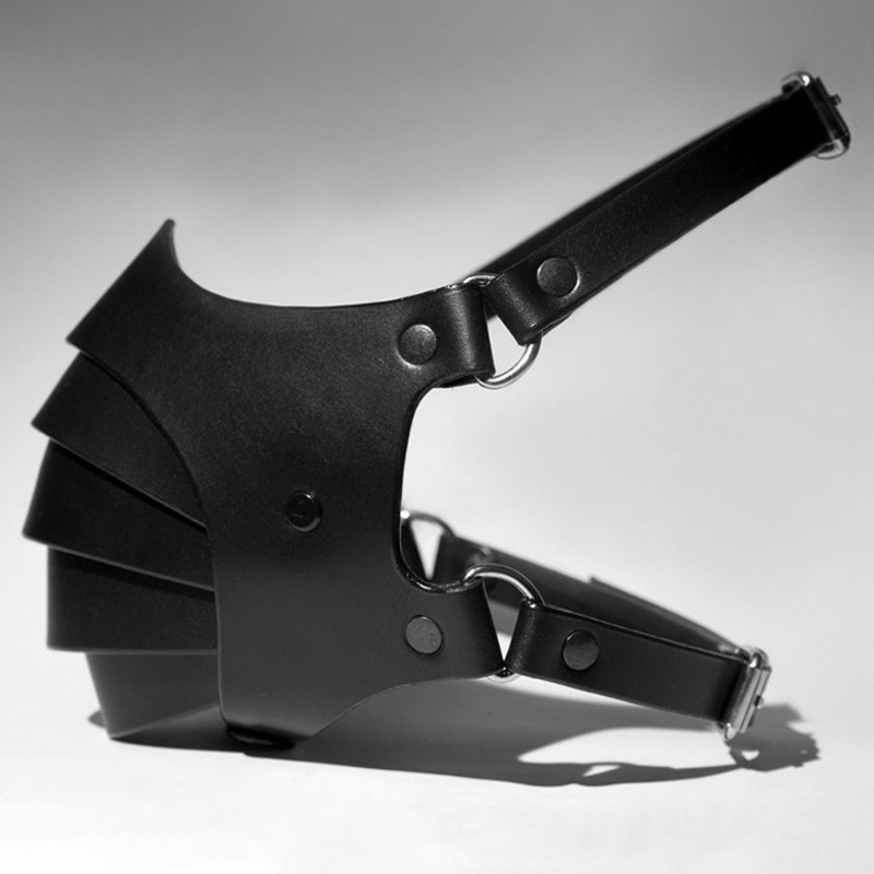 情趣性感sm蒙面恋物癖窒息乳胶氨哑光pu皮3d立体剪裁口罩-阿里巴巴