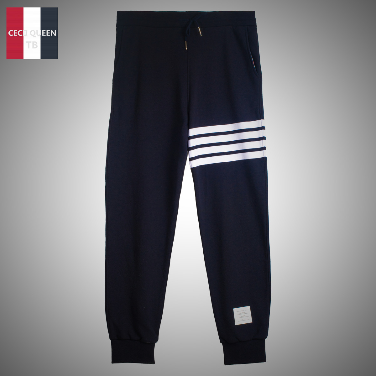 tb秋冬女士情侣运动裤子男女同款休闲卫裤女潮牌宽松束脚长裤潮女