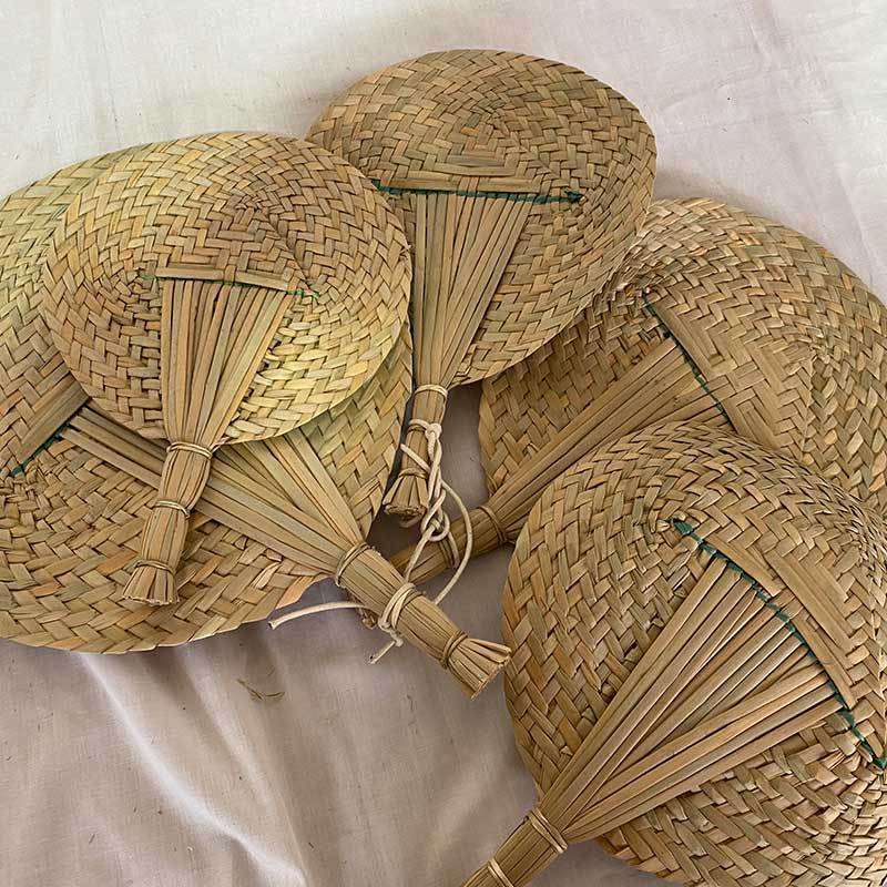 手工编织扇蒲草扇批发 复古手工扇 编织香蒲草芭蕉扇工艺品蒲草扇