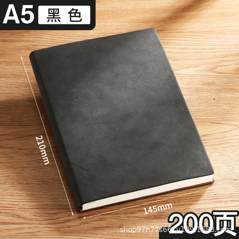 Sheepskin Pu Notebook Gift Set Business Meeting Diary Journal Book A5 Thick Retro Notebook
