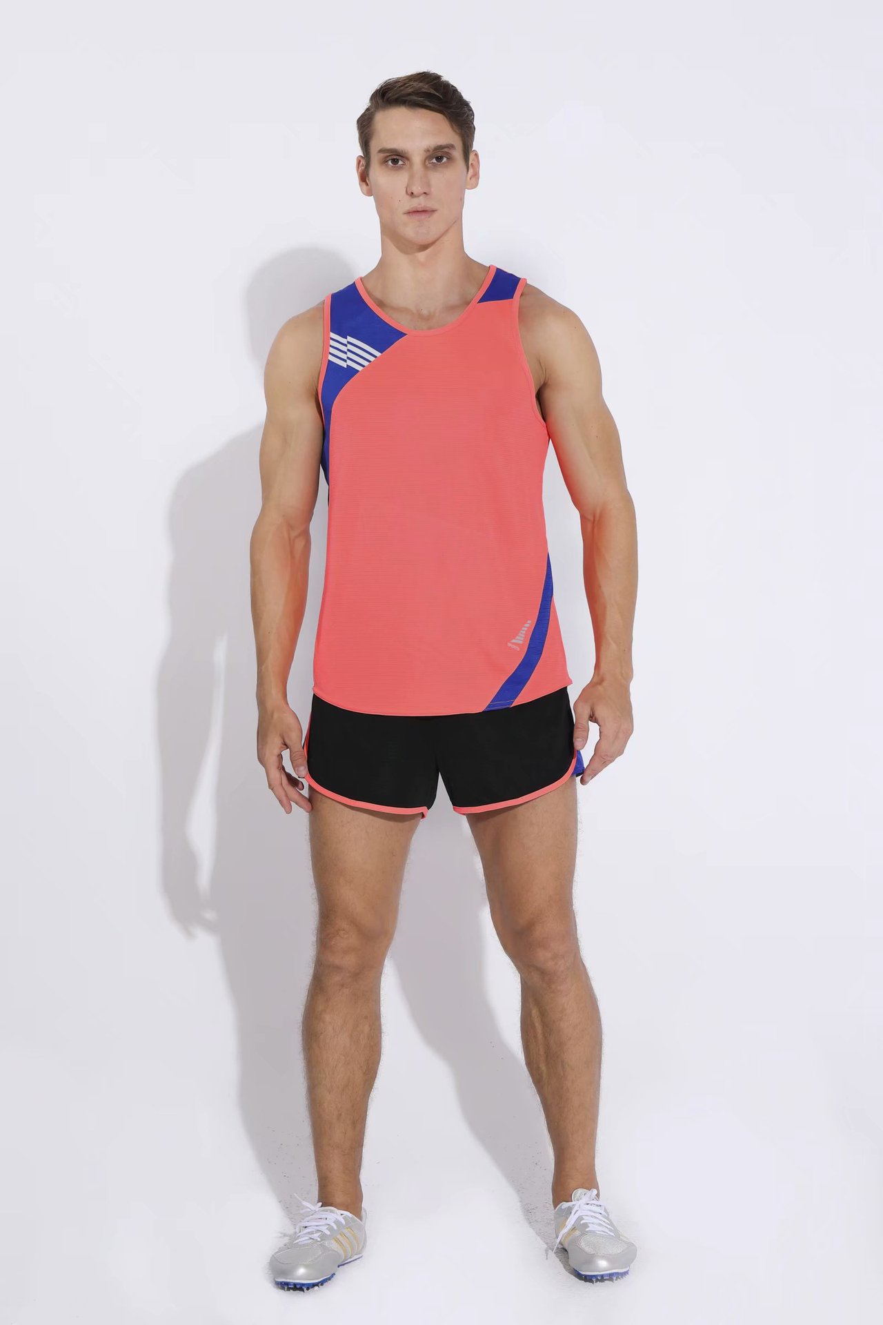 新款田径服跑步服亲子装情侣健身紧身衣套装男女田径比赛服团拼