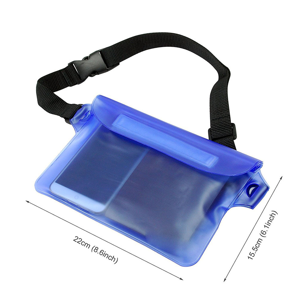 Transparent Waterproof Waist Bag Outdoor Sports Drifting Beach Black Waterproof Pvc Bag Universal Waterproof Fabric Mobile Phone Bag