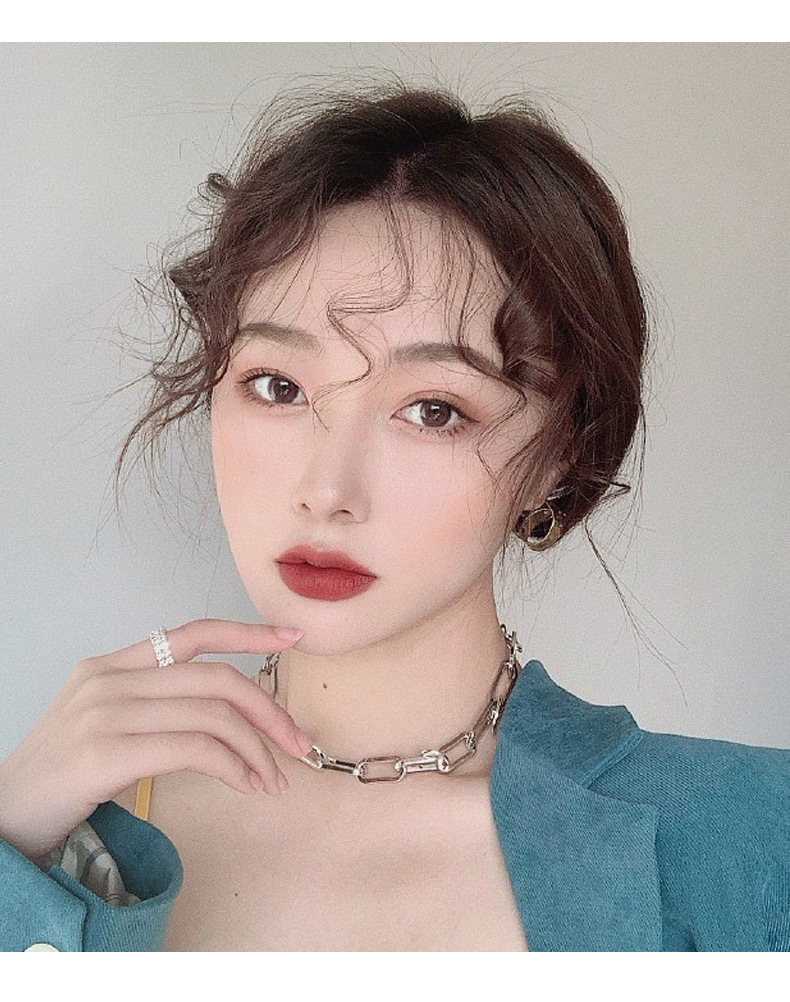 龙须刘海假发两侧微卷八字刘海假发片修脸中分隐形逼真现货热售