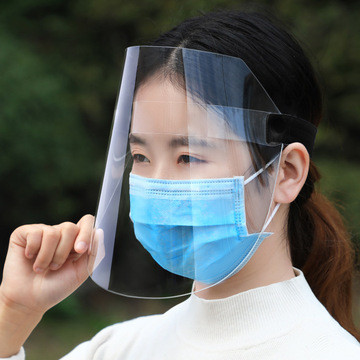 透明防护面罩pet耐高温防飞沫防雾面部保护罩防油烟全脸防溅面屏-阿里