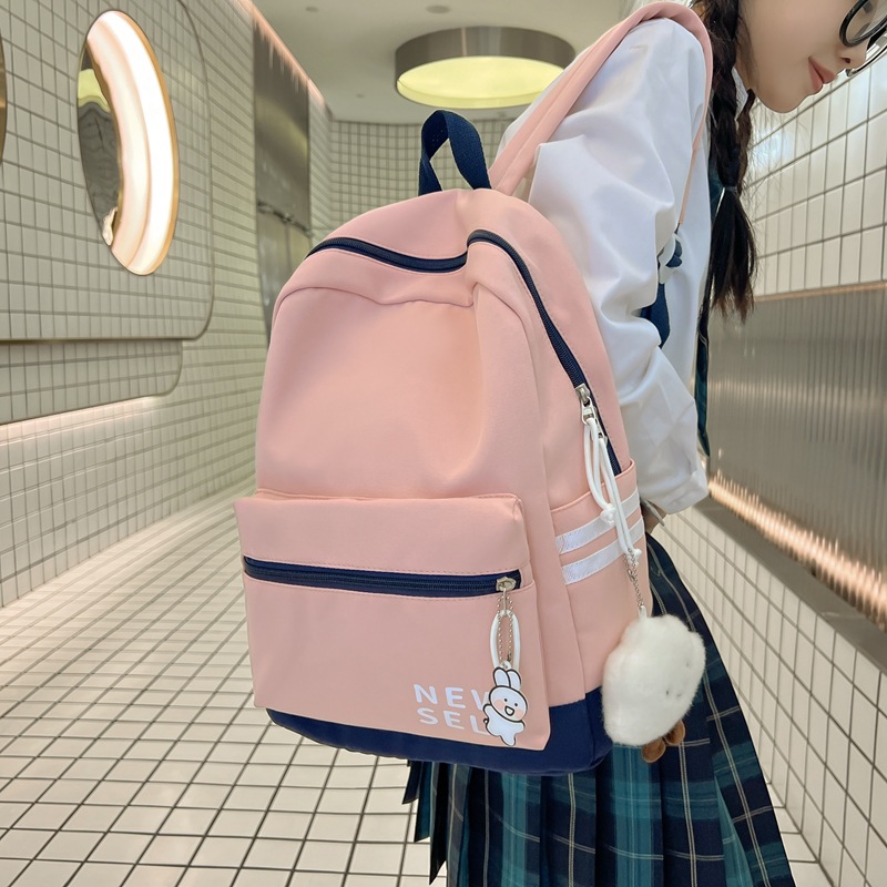 School Season Ins College Students' Backpack Female Korean High School Student Schoolbag Female College Style Mori Style Simple Backpack