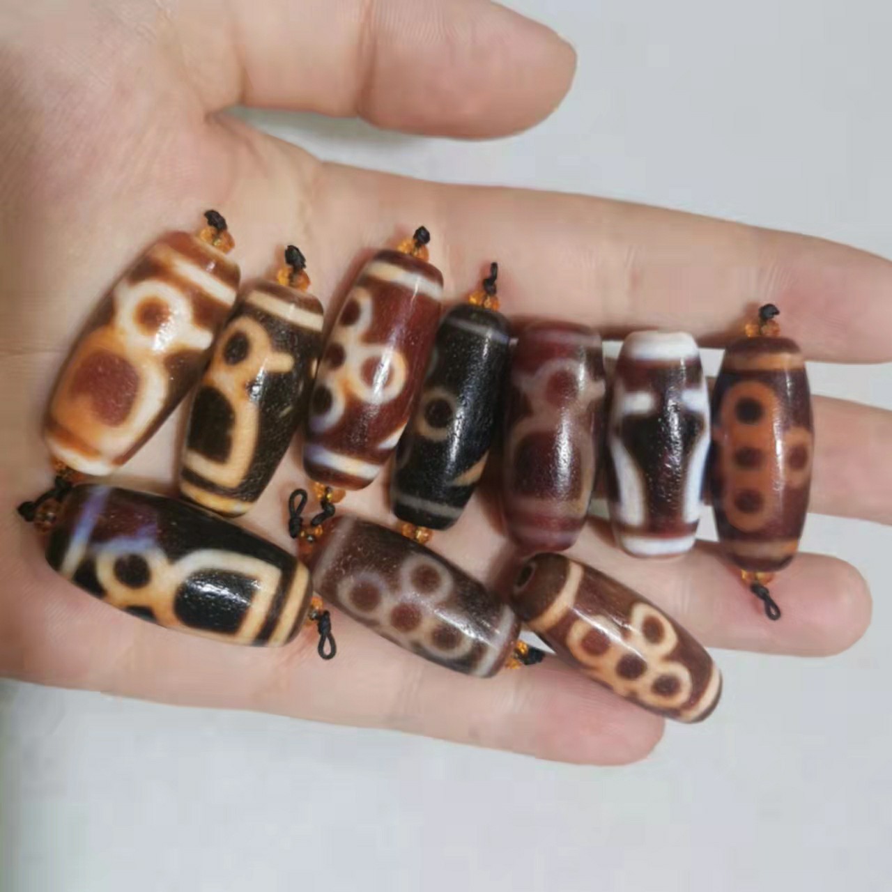 风化包浆珍贵稀罕红肉玛瑙天珠五眼闪电财神尖货龙鳞凤血1124