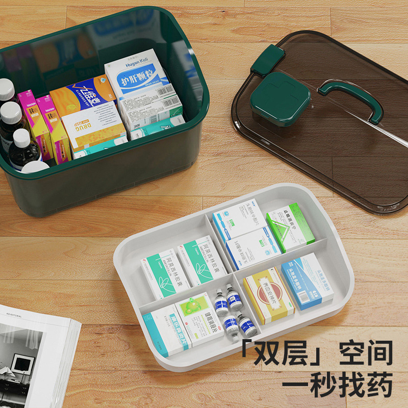 Family Drug Storage Artifact Medicine Box Medicine Box Storage Cabinet 0720